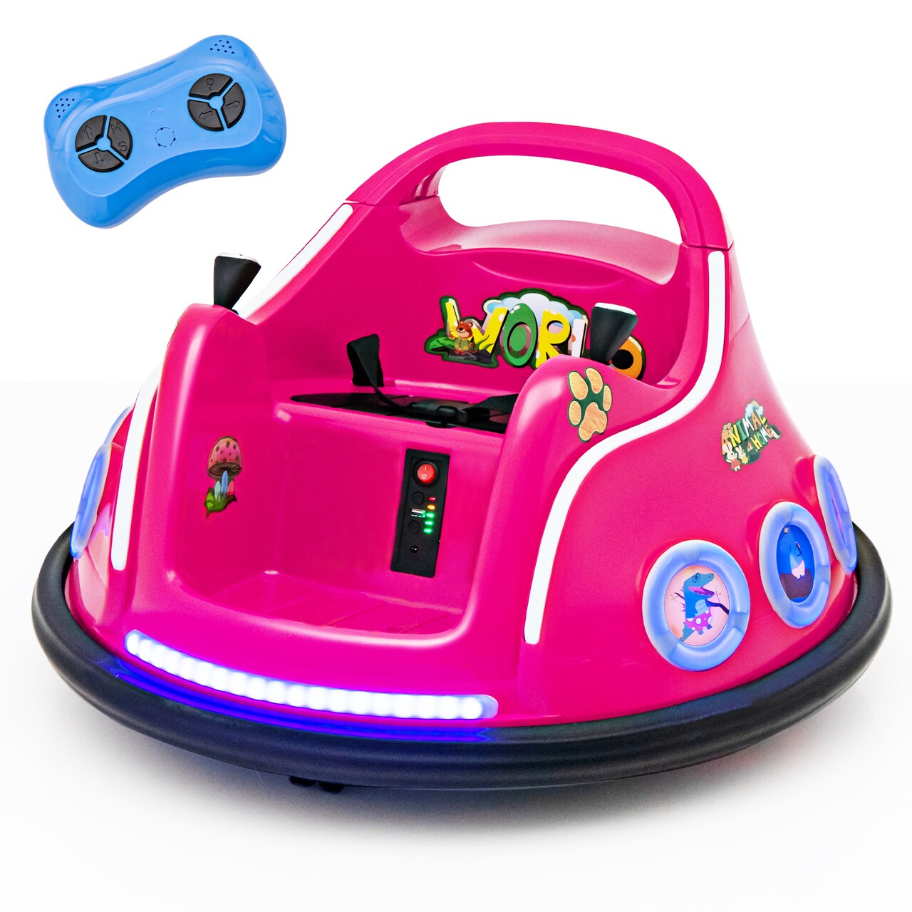 Kids Electric Bumper Car 12V 360-Degree Spin Remote Control LED Music Ride On